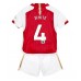 Arsenal Benjamin White #4 Kopio Lastenvaatteet Koti Pelipaita Lasten 2023-24 Lyhyet Hihat (+ shortsit)